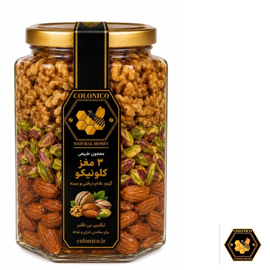 عسل معجون ۳مغز(بادام درختی،پسته،گردو)